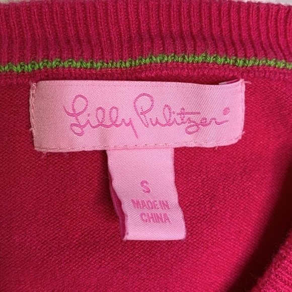 Lilly Pulitzer Pink Cotton Cardigan Sweater - Picture 6 of 7